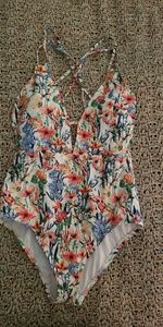 Lucky Brand Swim Floral Garden One-piece Medium